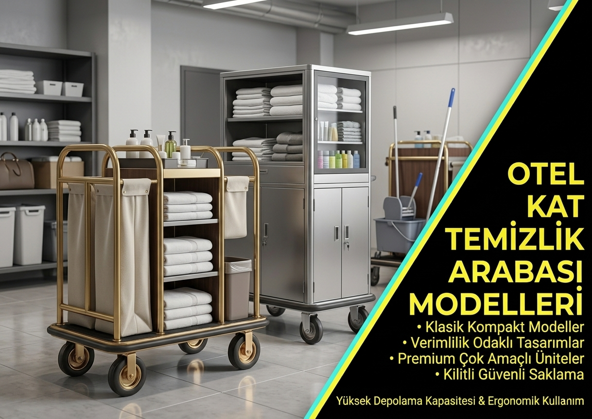 Otel kat temizlik arabası modelleri